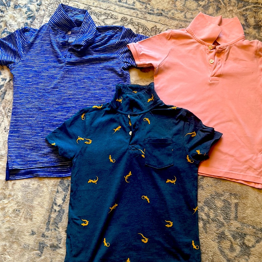 (3) Boys 4/5 Polo style casual shirts